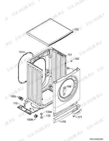 Схема №1 L76475NFL с изображением Блок управления для стиральной машины Aeg 973914530957013